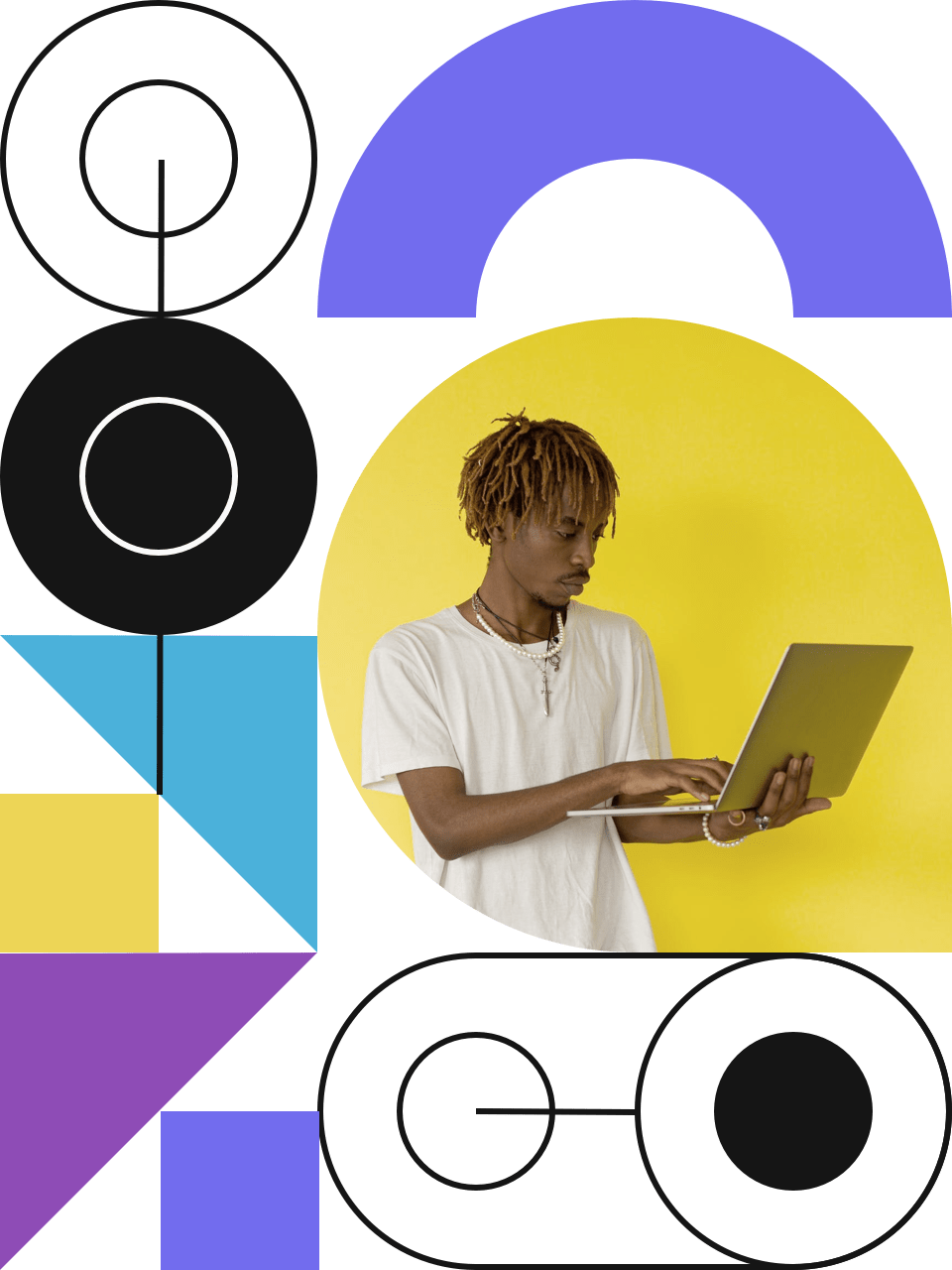 illustration of a person working remotely