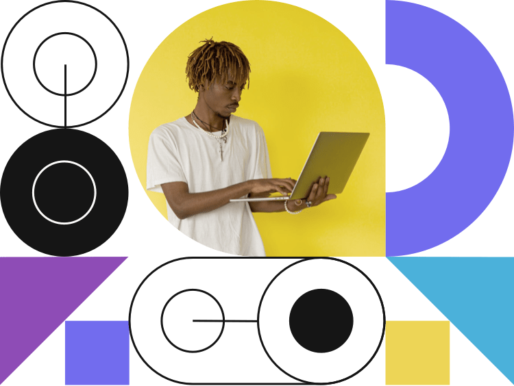 illustration of a person working
